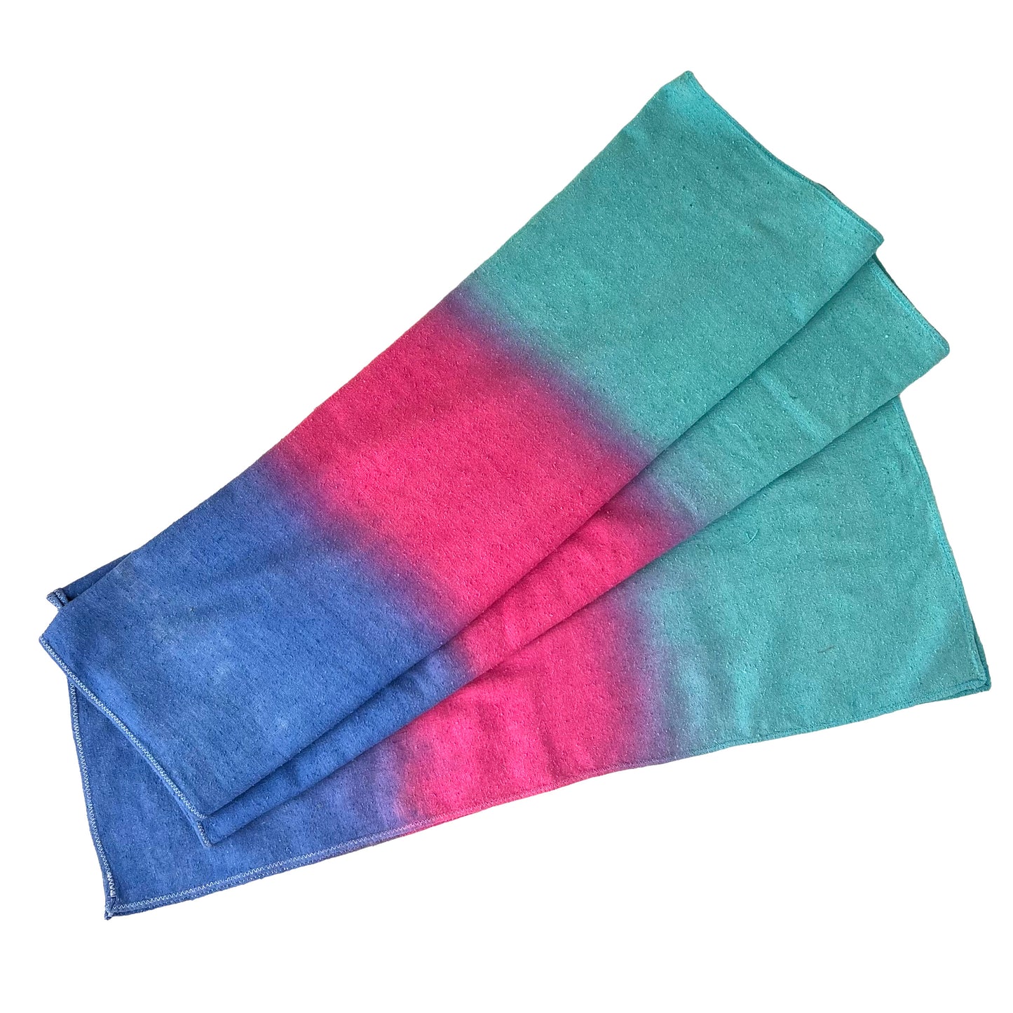Silk Shawl Wrap Scarf Hand Dyed Pink Blue Turquoise