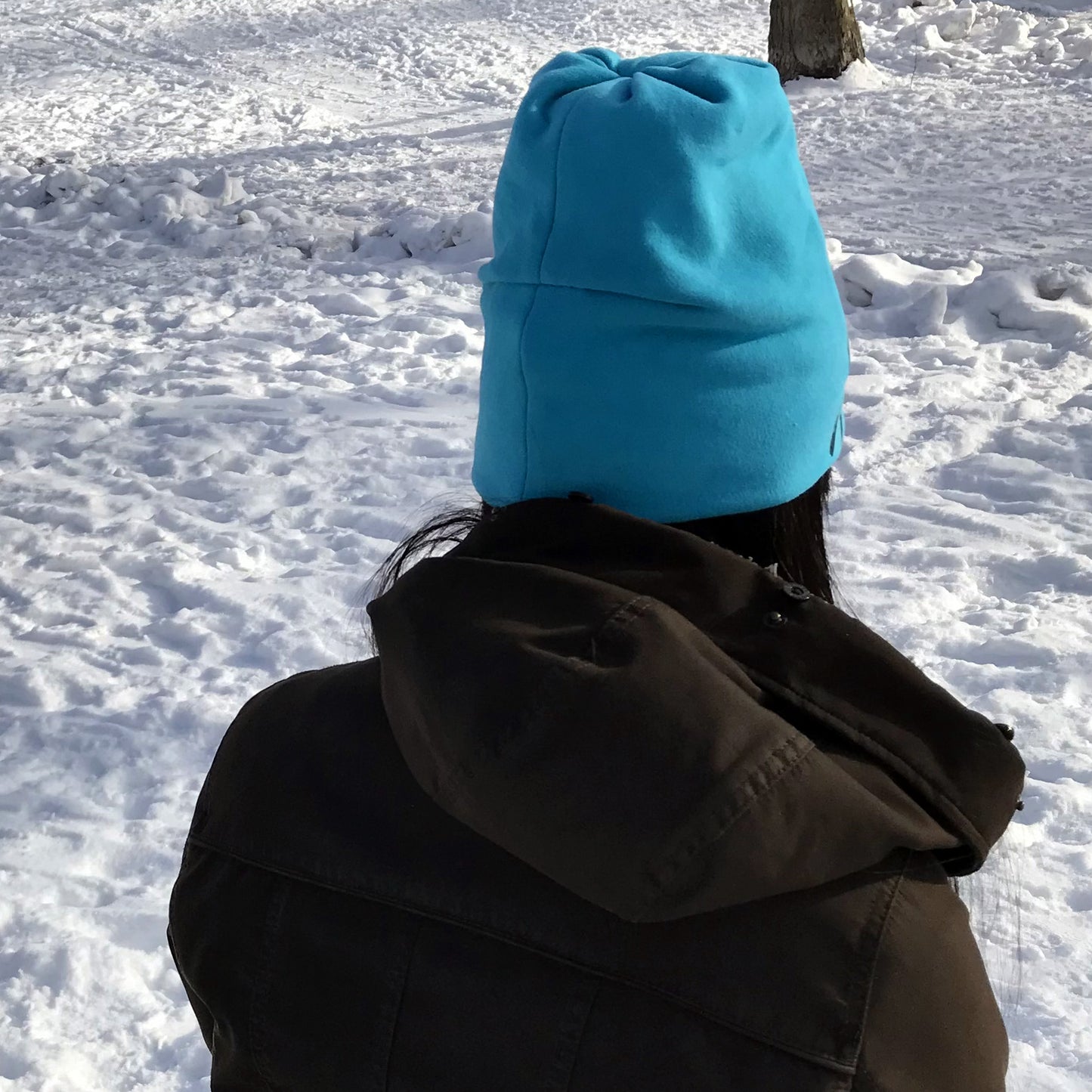 Sparrow Bird Slouchy Toque Hat Turquoise Blue