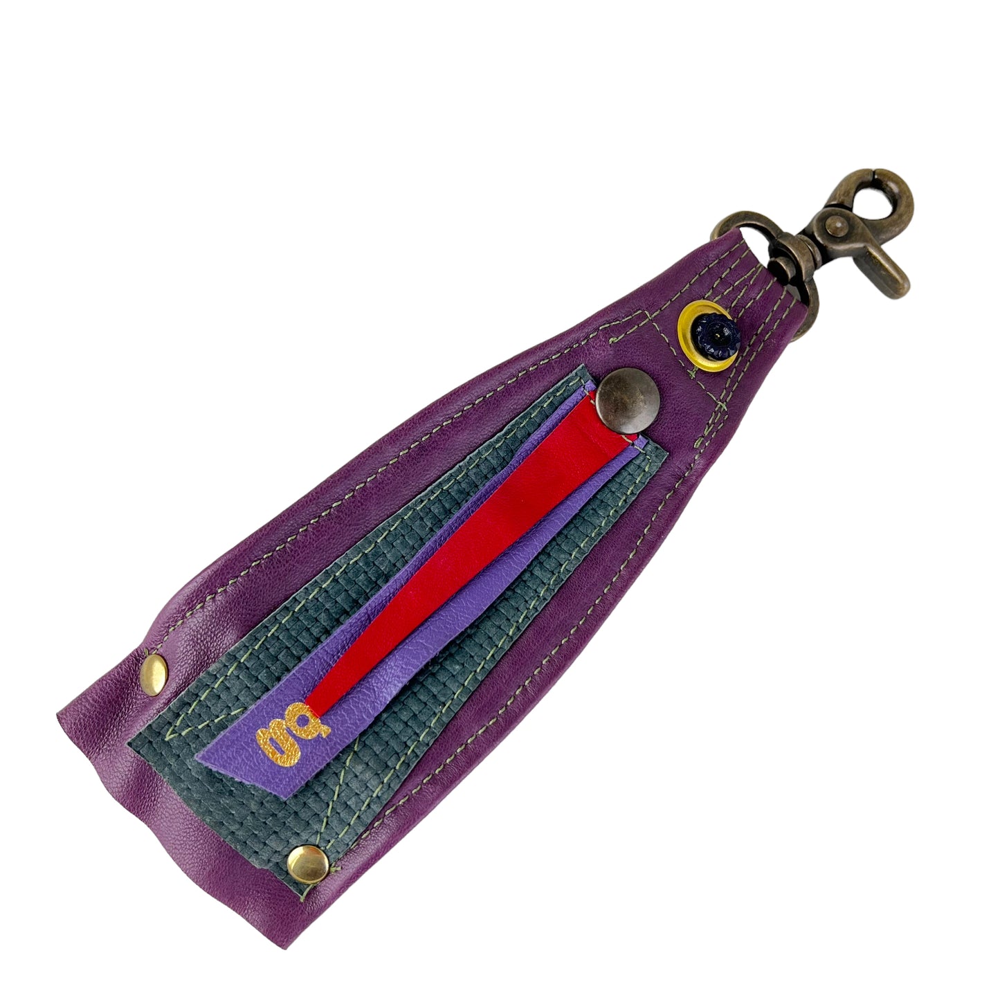 Zephr Talisman Leather Spring Hook Pocket Attachable ZE08 Purple
