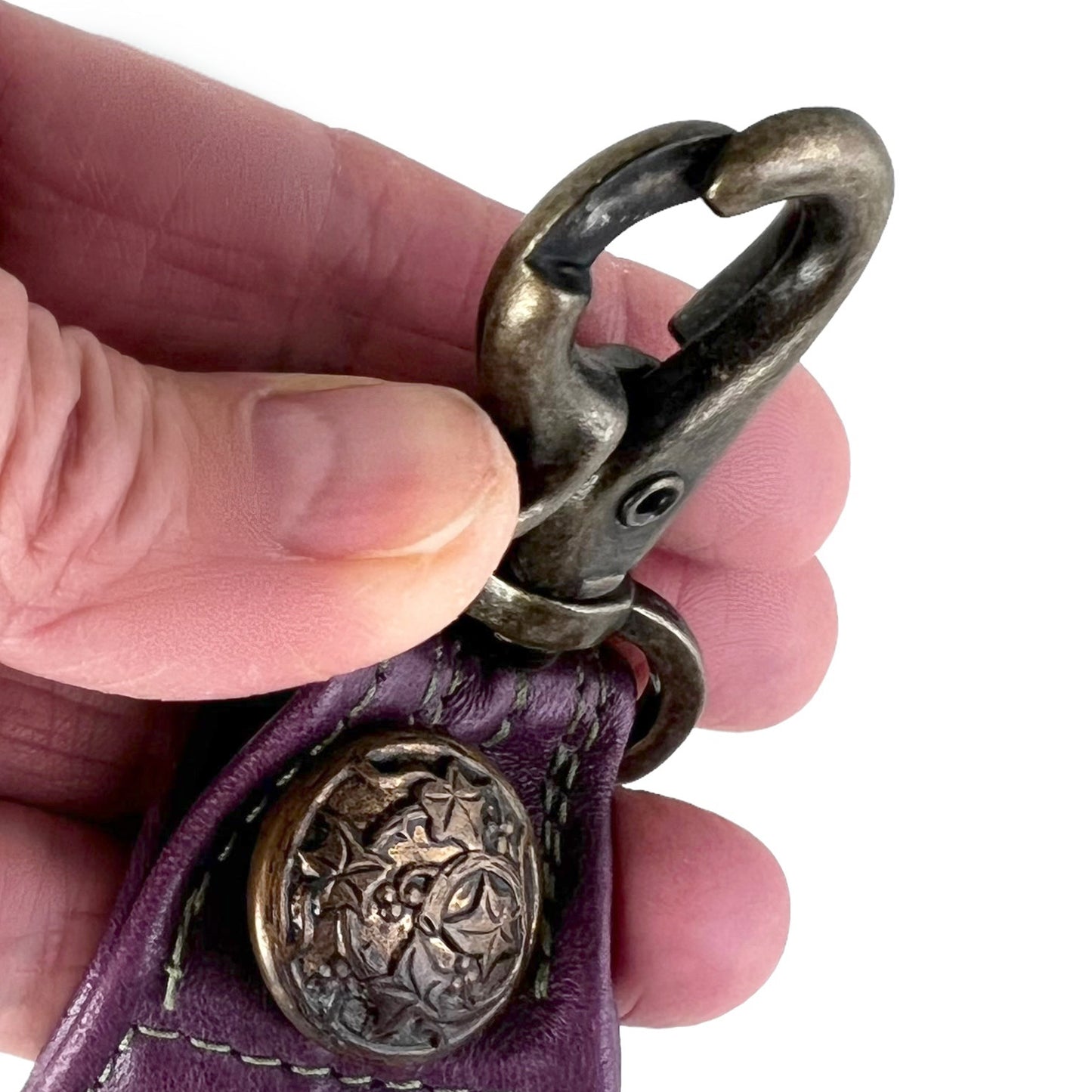 Zephr Talisman Leather Spring Hook Pocket Attachable ZE08 Purple