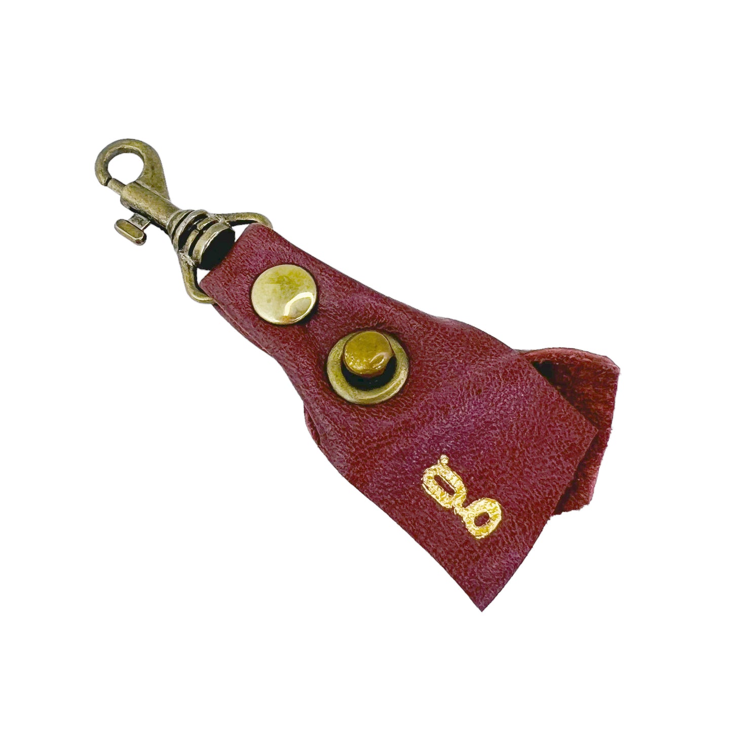 Zipper Fob Clay Brown Lamb Leather Spring Hook